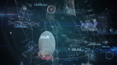 Futuristic Data Visualization with Sports Technology Interface