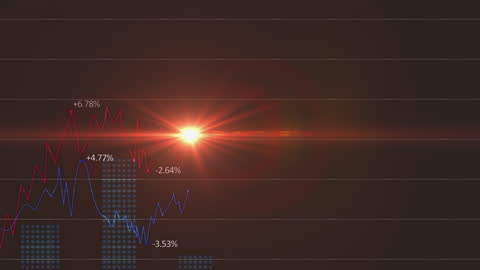 Dynamic Data Visualization with Bright Light Lens Flare