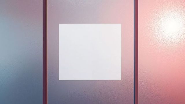 Minimalist White Panel on Gradient Metal Background