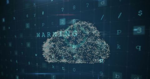 Cyber Security Cloud with Warning Message - Download Free Stock Images Pikwizard.com