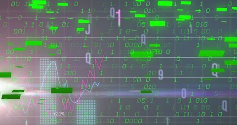 Digital Montage of Statistical Data and Binary Code Elements - Download Free Stock Images Pikwizard.com