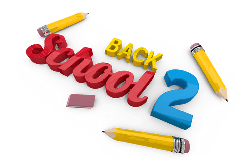 Colorful back to school design with pencils transparent background