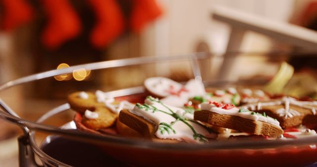 Christmas gingerbread cookies in bowl during christmas time 4k - Download Free Stock Photos Pikwizard.com