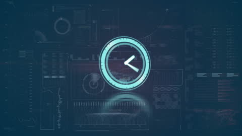 Fast-Shifting Futuristic Clock with Data Interface