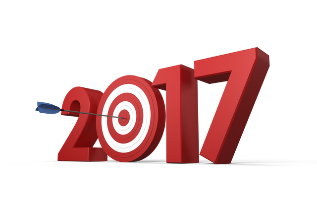 2017 Year with Arrow Hitting Dartboard Transparent Background - Download Free Stock Videos Pikwizard.com