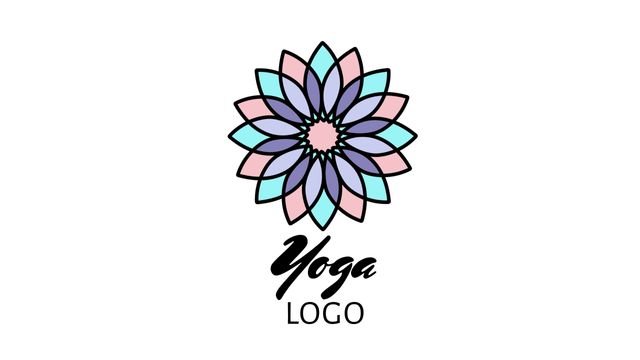 Colorful Lotus-Inspired Yoga Wellness Logo Design - Download Free Stock Templates Pikwizard.com