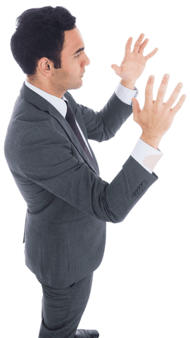 Biracial Businessman Gesturing on Transparent Background - Download Free Stock Videos Pikwizard.com