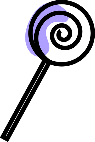 flat design spiral lollipop with black stick on transparent background - Download Free Stock Videos Pikwizard.com