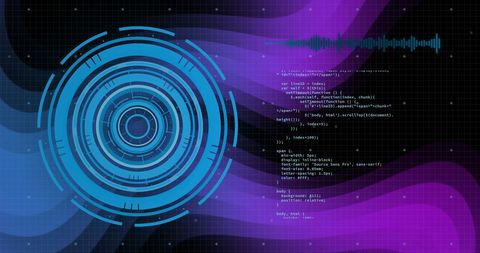 Digital Data Processing with Audio Waveform and Scope Interface - Download Free Stock Images Pikwizard.com