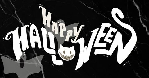 Happy Halloween Design with Ghosts and Playful Typography - Download Free Stock Images Pikwizard.com