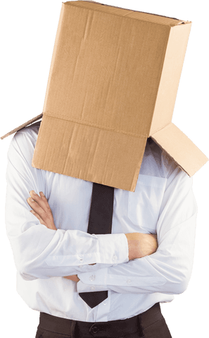 anonymous businessman with box over head on transparent background - Download Free Stock Videos Pikwizard.com