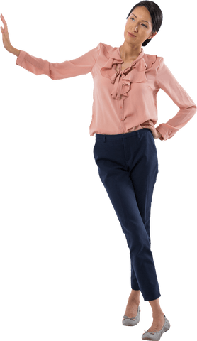 transparent confident businesswoman standing pensive - Download Free Stock Videos Pikwizard.com