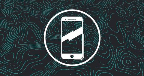 Smartphone icon with abstract digital pattern background
