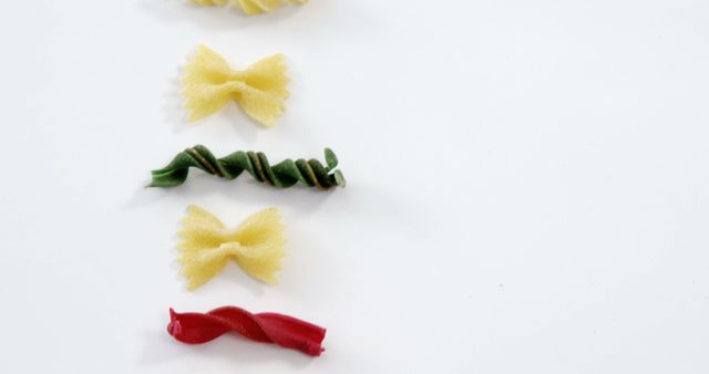 Assorted Colorful Pasta Shapes Isolated on White Background - Download Free Stock Images Pikwizard.com