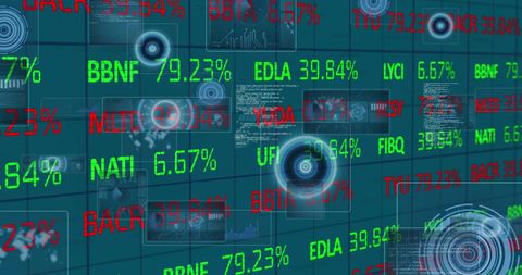 Dynamic Stock Market Data Interface in Digital Display