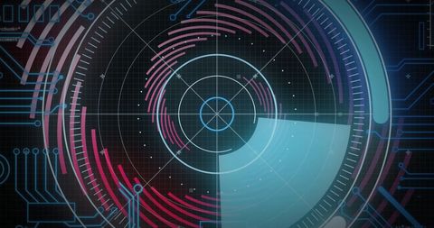 Futuristic Digital Interface with Scope Scanning Visualization - Download Free Stock Images Pikwizard.com