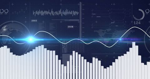Futuristic Digital Financial Data Analytics with Graphs - Download Free Stock Images Pikwizard.com
