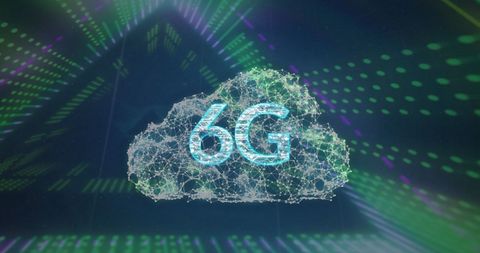 6G Technology in Digital Cloud Networking with Neon Lights - Download Free Stock Images Pikwizard.com