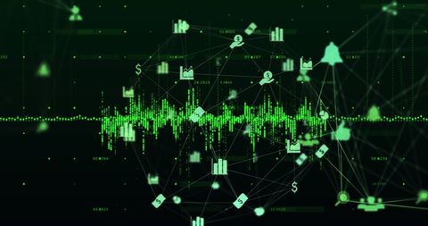 Digital Data Network with Global Finance Integration - Download Free Stock Images Pikwizard.com