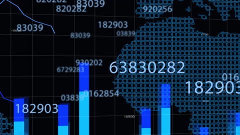 Digital Global Data Interaction Background