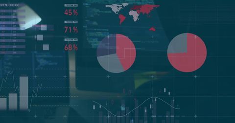 Global Financial Data Processing with Charts and Graphs - Download Free Stock Images Pikwizard.com