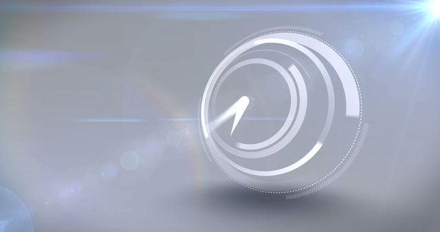 White clock ticking at speed on light background
