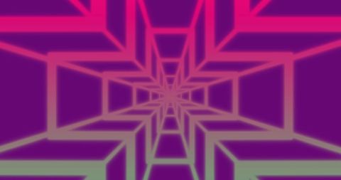 Futuristic Geometric Patterns on Purple Background