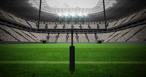 American Football Stadium Goal Posts with Dramatic Sky - Download Free Stock Images Pikwizard.com