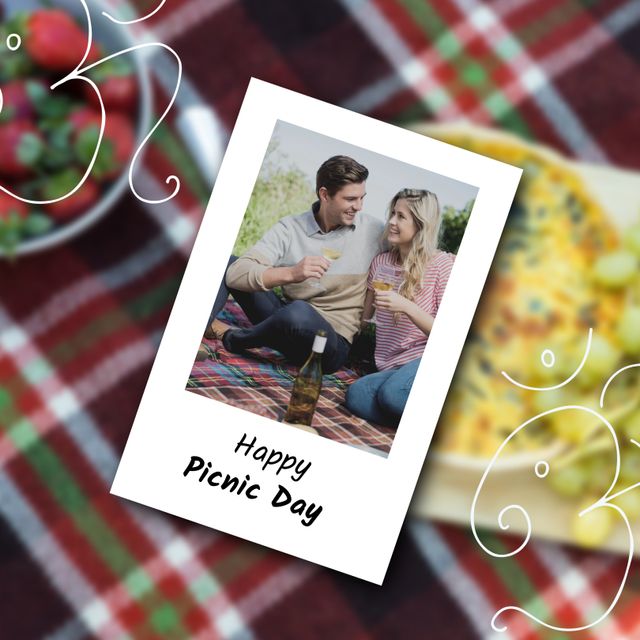 Happy Picnic Day with Couple Enjoying Outdoors - Download Free Stock Templates Pikwizard.com