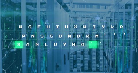 Digital Data Processing Over Computer Servers with coded messages - Download Free Stock Images Pikwizard.com