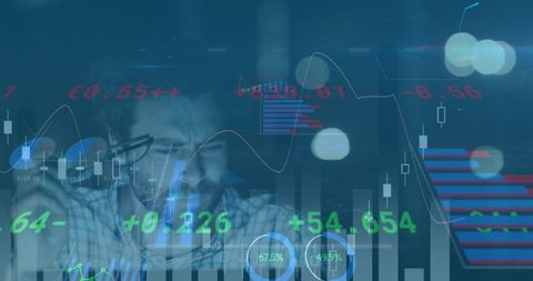 Businessman Analyzing Stock Market Data Overlays - Download Free Stock Images Pikwizard.com