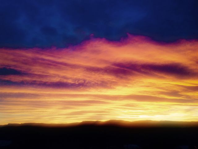 Stunning Vibrant Sunset Over Mountain Range - Download Free Stock Photos Pikwizard.com