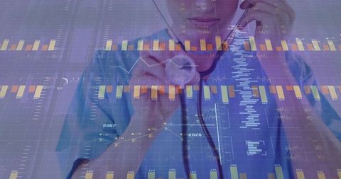 Healthcare Professional Using Digital Data Analytics in Medicine