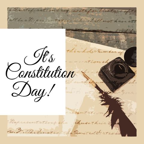 Constitution Day Celebration with Inkpot and Quill Design - Download Free Stock Templates Pikwizard.com