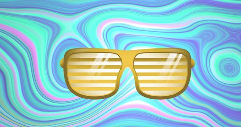 Retro Sunglasses on Psychedelic Liquid Background - Download Free Stock Images Pikwizard.com