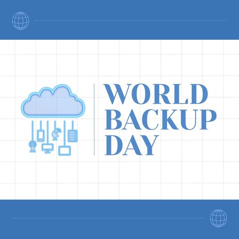 Celebrating World Backup Day Cloud Computing Illustration - Download Free Stock Templates Pikwizard.com