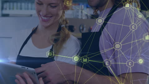 Doctors Collaborate Using Digital Tablet with Network Overlay