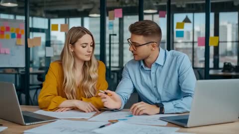 Architects Collaborating with Technology and Creativity in Modern Office