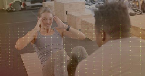 Dynamic Exercise Routine with Digital Data Tracking in Gym