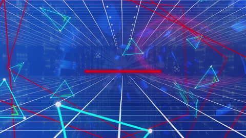 Futuristic Geometric Digital Tunnel Animation