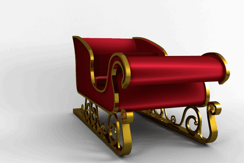 santa's luxurious red sleigh on transparent background - Download Free Stock Videos Pikwizard.com