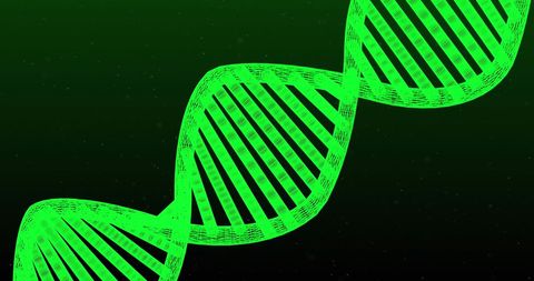 Green DNA Helix Illustration Signifying Biotech Breakthroughs