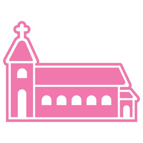 pink church silhouette on transparent background - Download Free Stock Videos Pikwizard.com