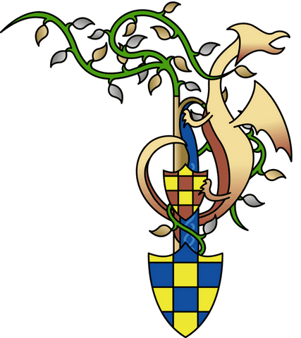 Heraldic Dragon with Coat of Arms Entwined on Staff - Download Free Stock Videos Pikwizard.com