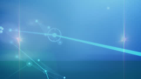 Futuristic Digital Network Connections Over Blue Background