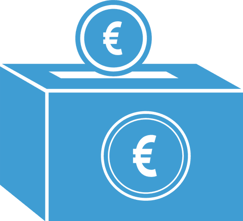 transparent blue money box with euro coin symbol - Download Free Stock Videos Pikwizard.com