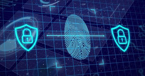 Digital Fingerprint Security with Data Protection Concept - Download Free Stock Images Pikwizard.com
