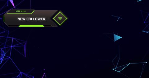 Neon digital interface new follower alert