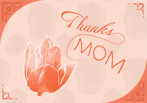 transparent thanks mom text with floral elements - Download Free Stock Videos Pikwizard.com