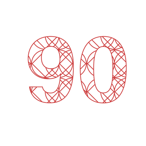 Decorative Red 90 Number Vector on Transparent Background - Download Free Stock Videos Pikwizard.com